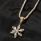 European Hip Hop New Winter Spinning Snowflake Luminous Dripping Oil Pendant Ornaments